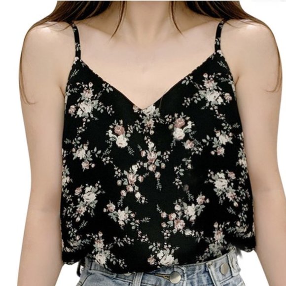 old navy - floral tank top - Picture 1 of 7